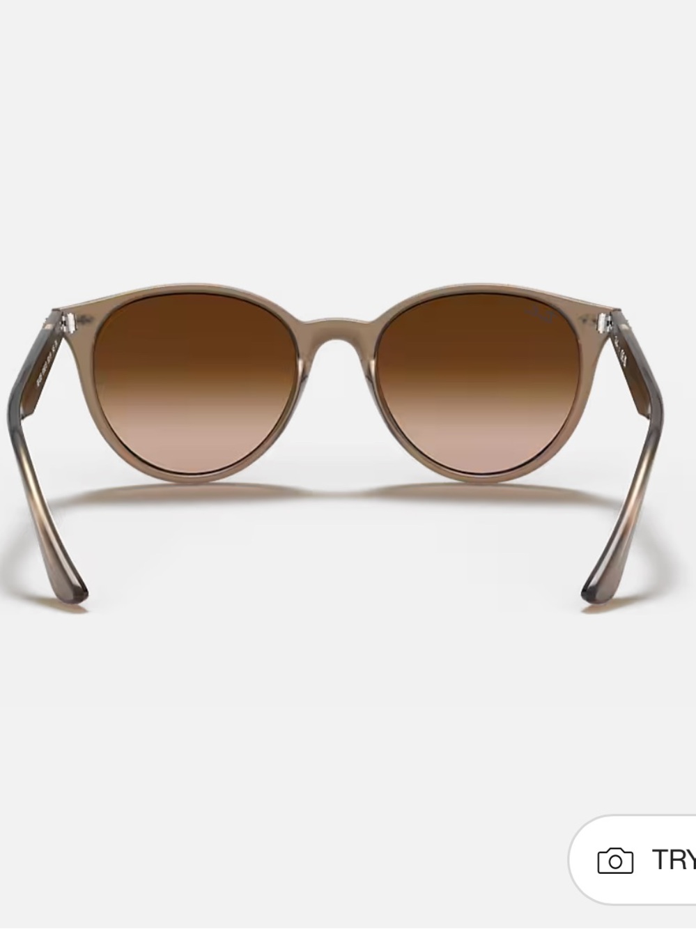 Ray-Ban Women's Taupe Round Sunglasses with Brown Gradient Lenses - Picture 8 of 13